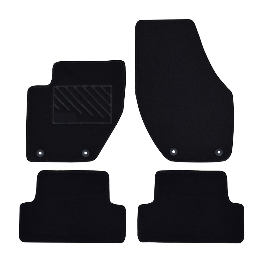 Πατάκια δαπέδου μοκέτας Clan μαύρα για Volvo V40 4τμχ