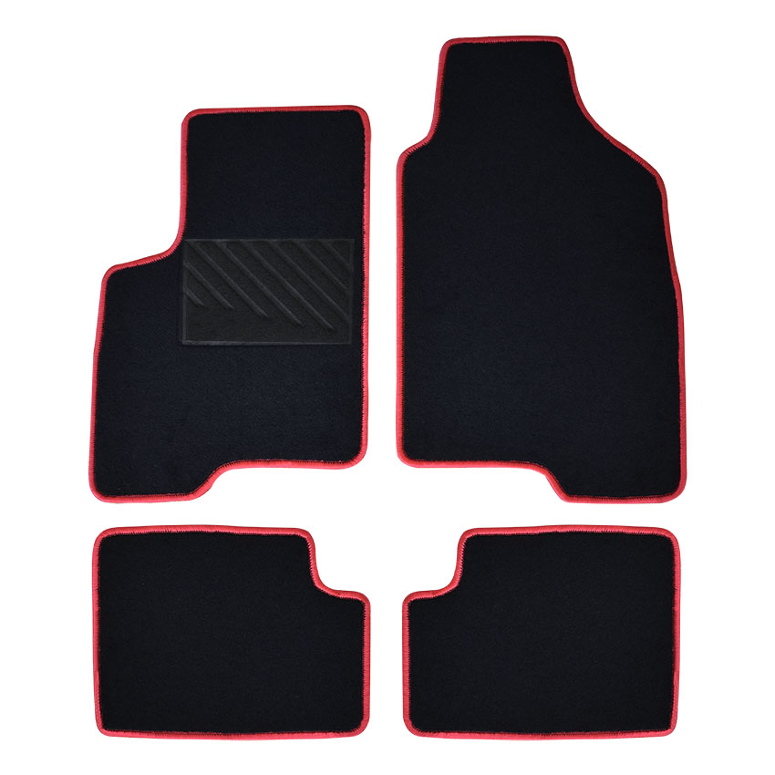 Πατάκια δαπέδου μοκέτας Clan μαύρα για Fiat Panda (III) 4τμχ