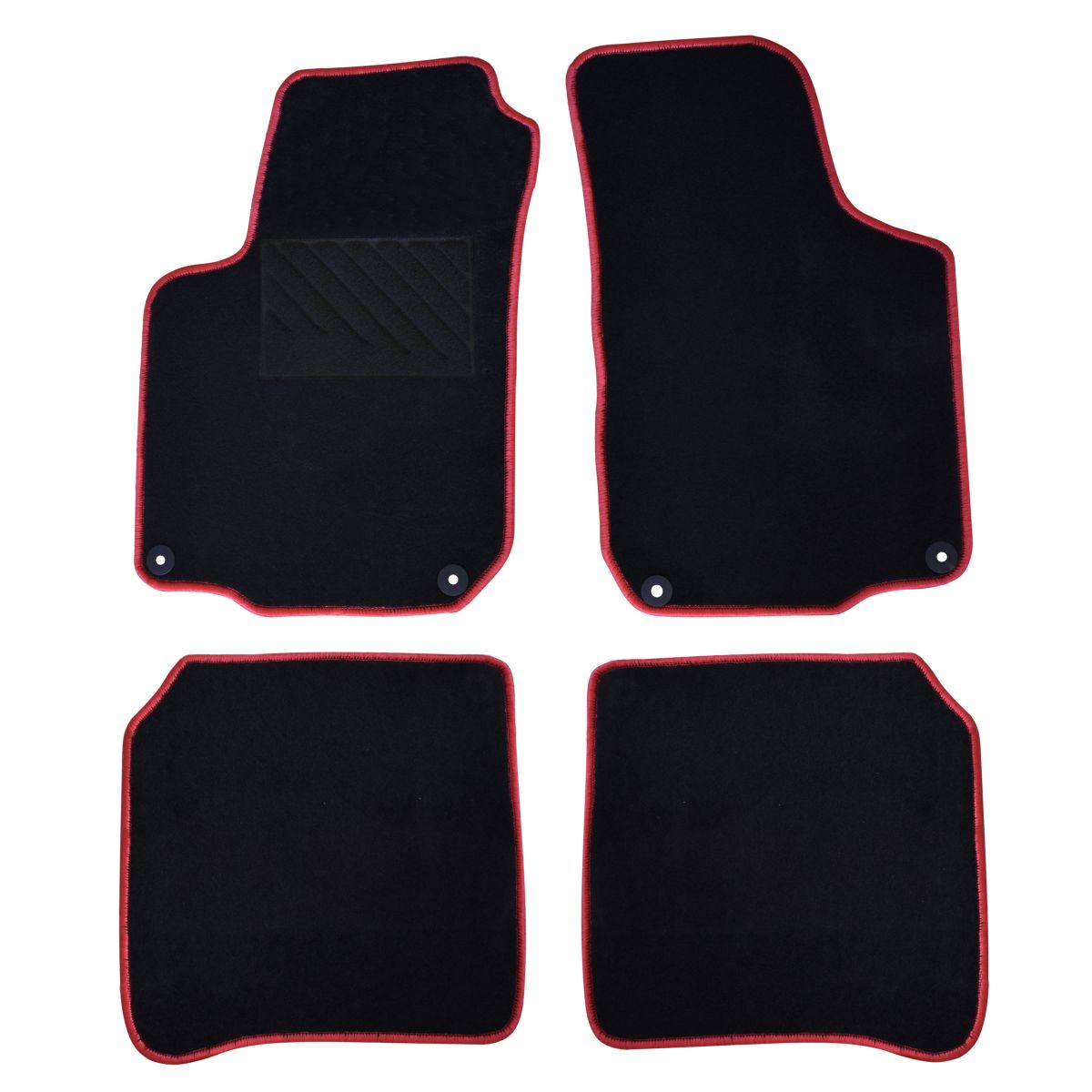 Πατάκια δαπέδου μοκέτας Clan μαύρα για Seat Leon (I) 4τμχ