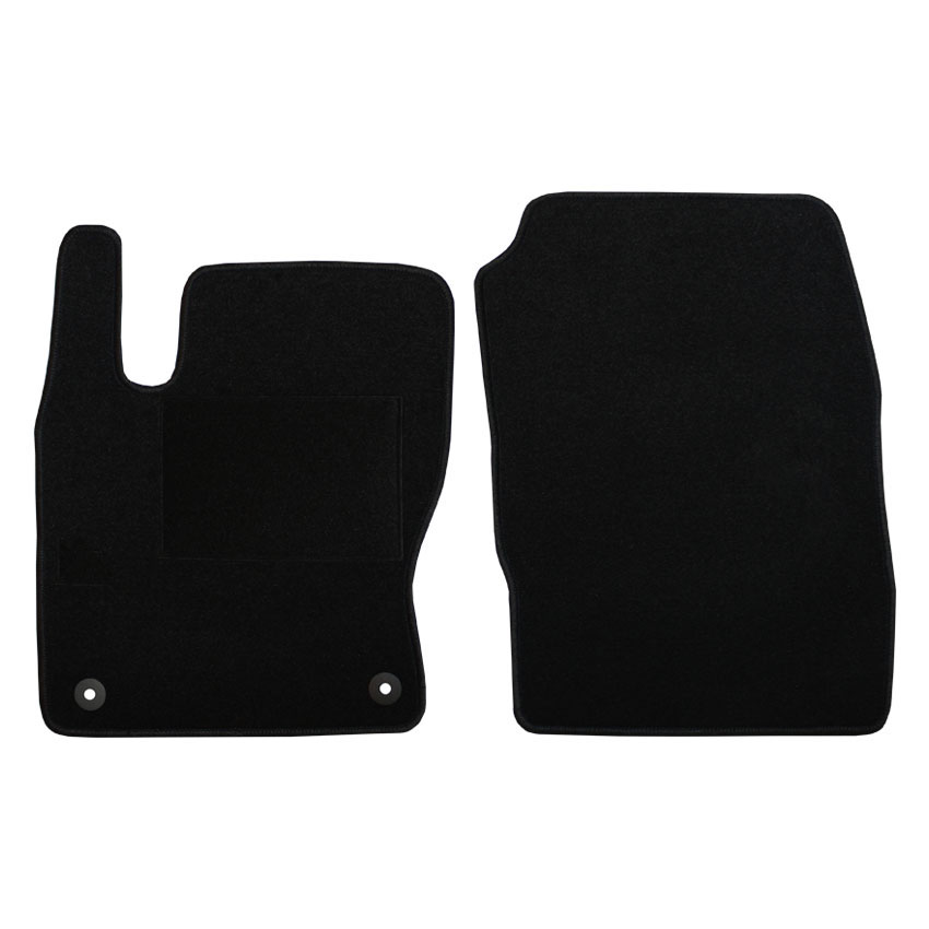 Πατάκια δαπέδου μοκέτας Clan μαύρα για Ford Focus (III) 2τμχ