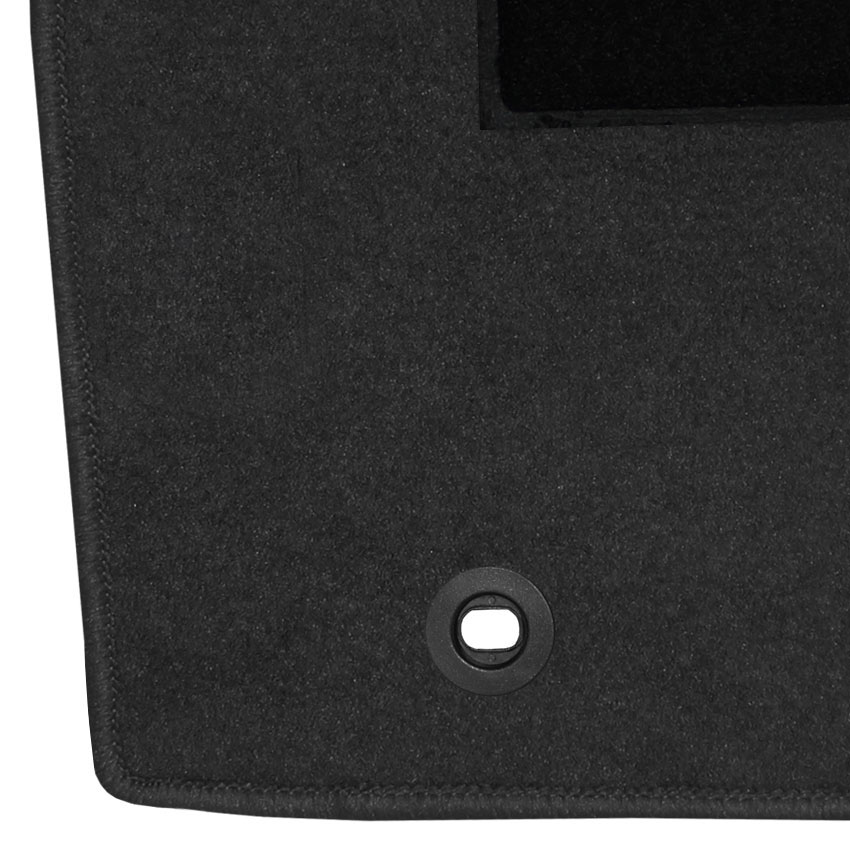 Μοκέτα Clan σταχτί για Ford Fiesta V / Fusion με οβάλ κουμπώματα 4τμχ