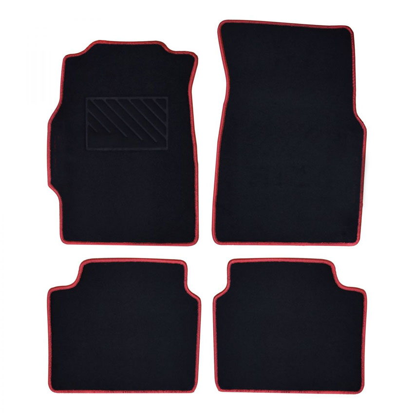 Πατάκια δαπέδου μοκέτας Tuft μαύρα για Honda Civic (VI) 4τμχ