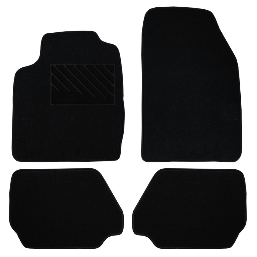 Πατάκια δαπέδου μοκέτας Clan μαύρα για Ford Fiesta (VI) 4τμχ