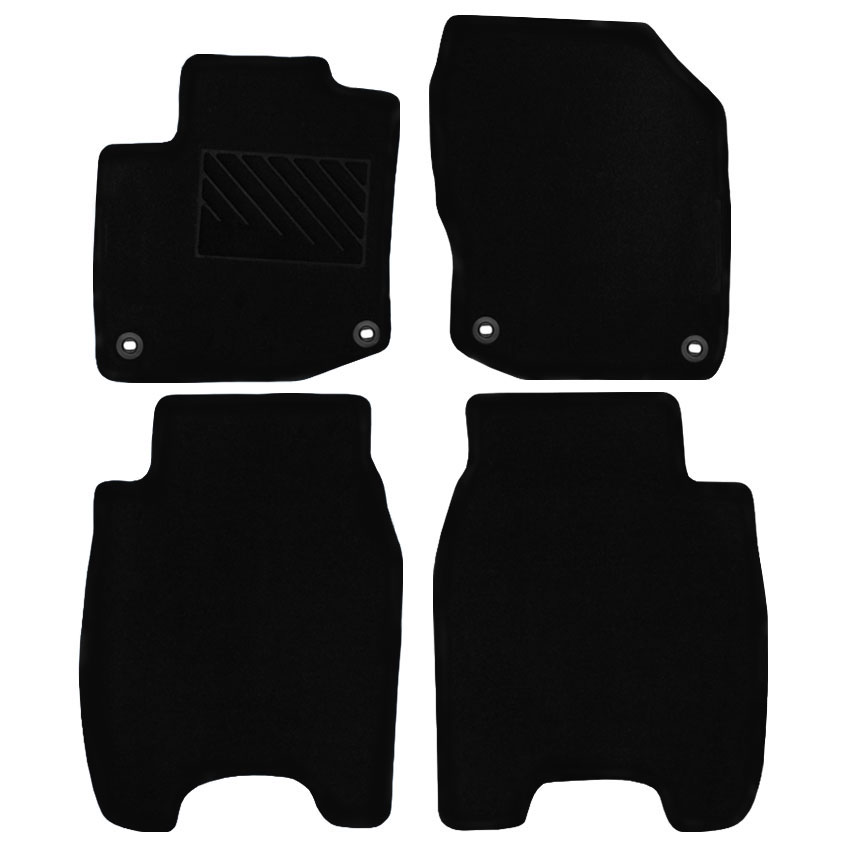 Πατάκια δαπέδου μοκέτας Clan μαύρα για Honda Civic (IX) 5D 4τμχ