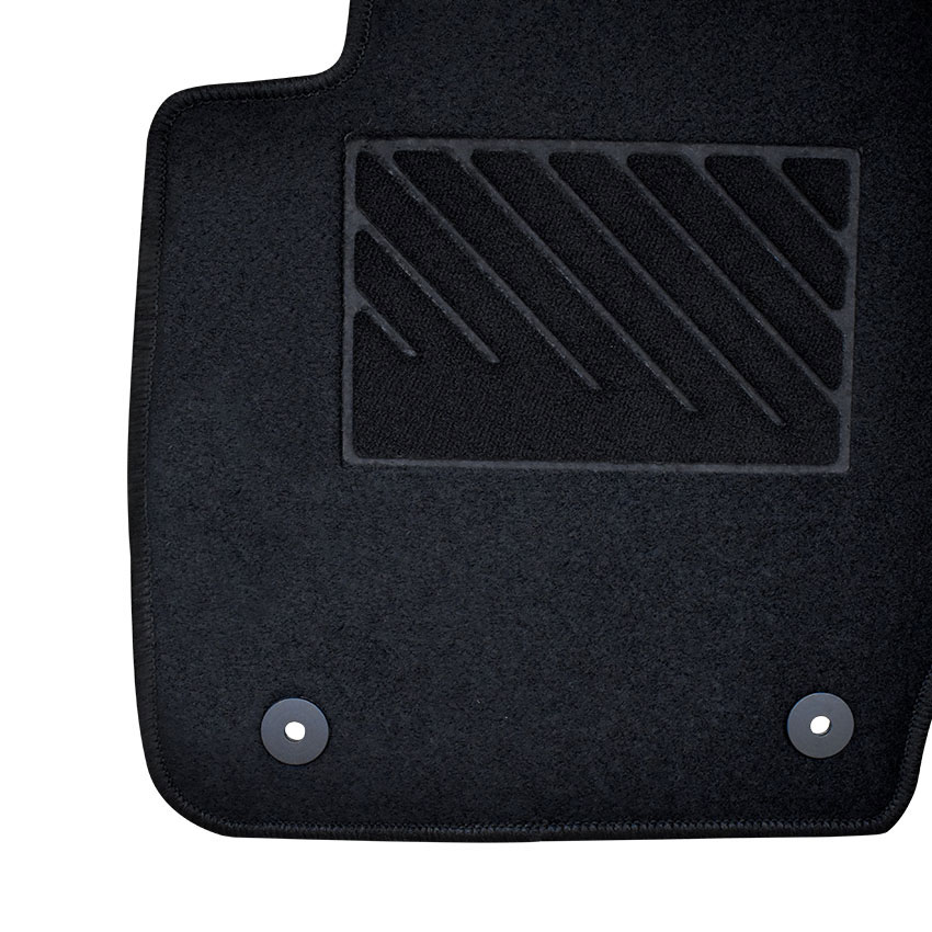 Πατάκια δαπέδου μοκέτας Clan μαύρα για Ford Fiesta (VI) 4τμχ