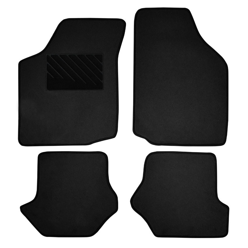 Μοκέτα Clan σταχτί με μαύρο ρέλι για Ford Fiesta IV 4τμχ