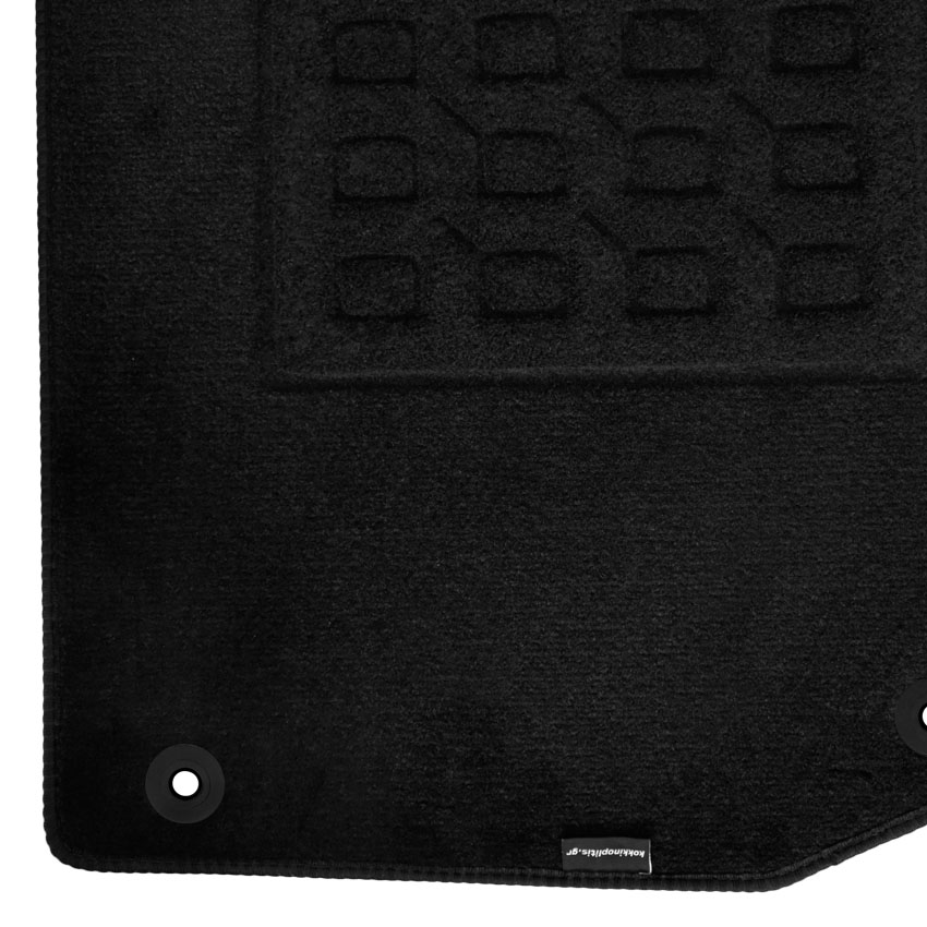 Πατάκια δαπέδου μοκέτας Superior μαύρα για Citroen C1 I (Facelift) με clips σταθεροποίησης