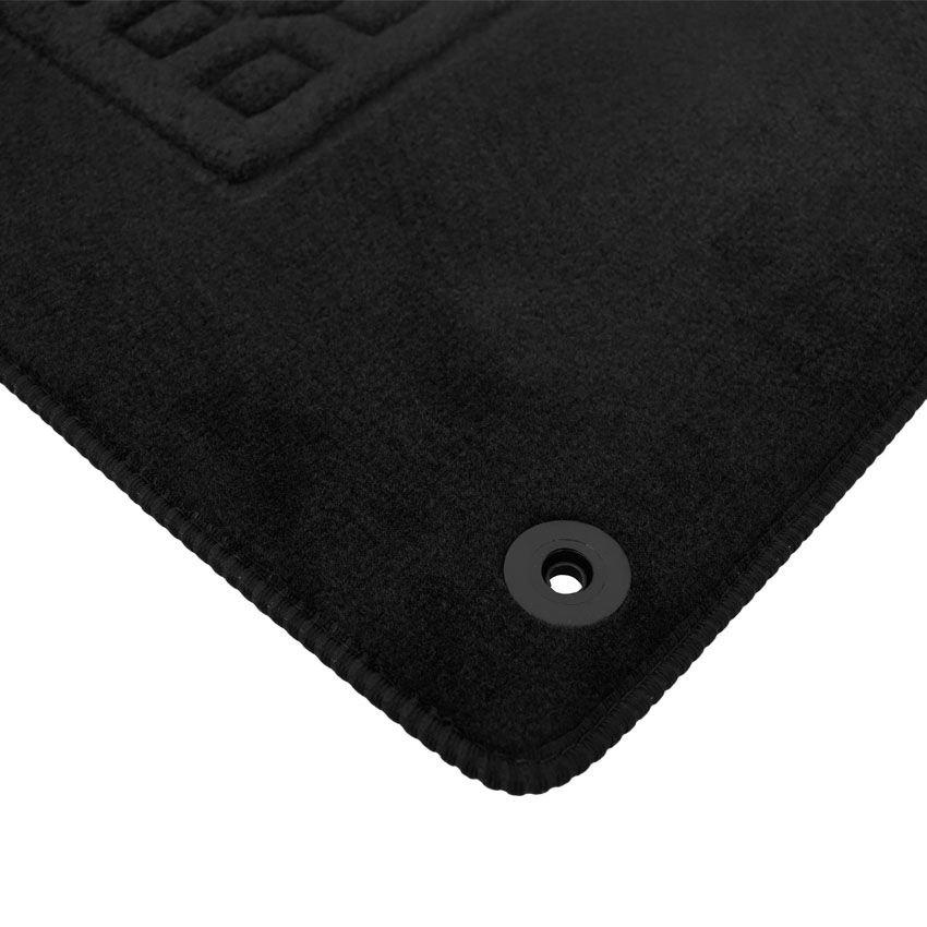 Πατάκια δαπέδου μοκέτας Superior μαύρα για Citroen C1 I (Facelift) με clips σταθεροποίησης