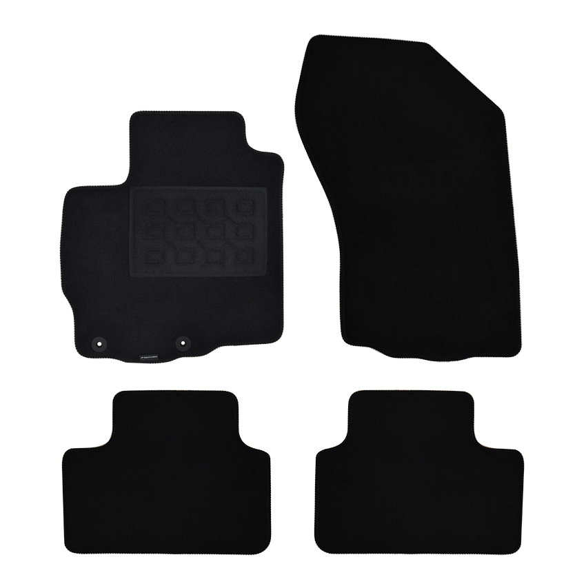 Πατάκια δαπέδου μοκέτας Superior μαύρα για Citroen C4 Aircross / Peugeot 4008 4τμχ