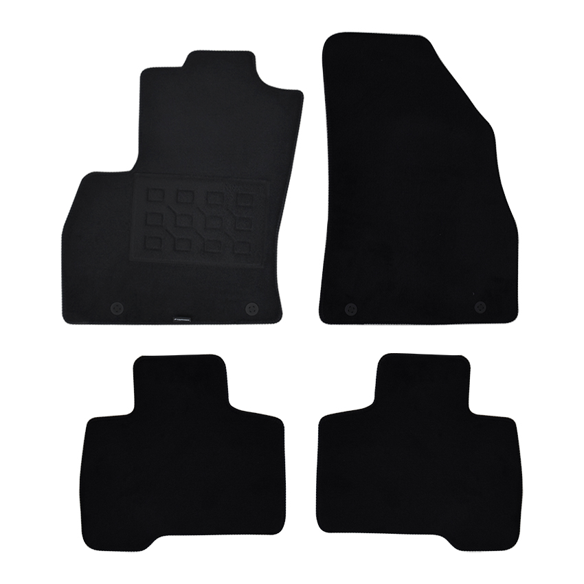 Πατάκια δαπέδου μοκέτας Superior μαύρα για Citroen Nemo / Fiat Fiorino (III) / Peugeot Bipper Tepee 4τμχ