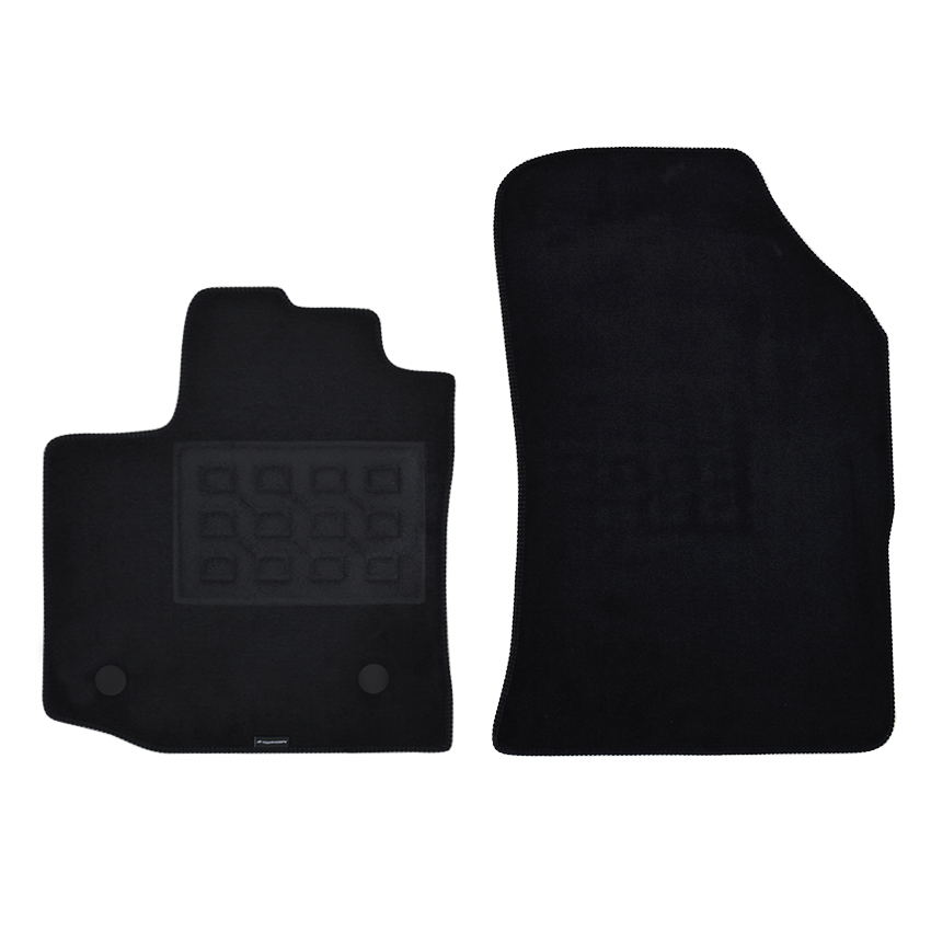 Πατάκια δαπέδου μοκέτας Superior μαύρα για Dacia Dokker 2τμχ