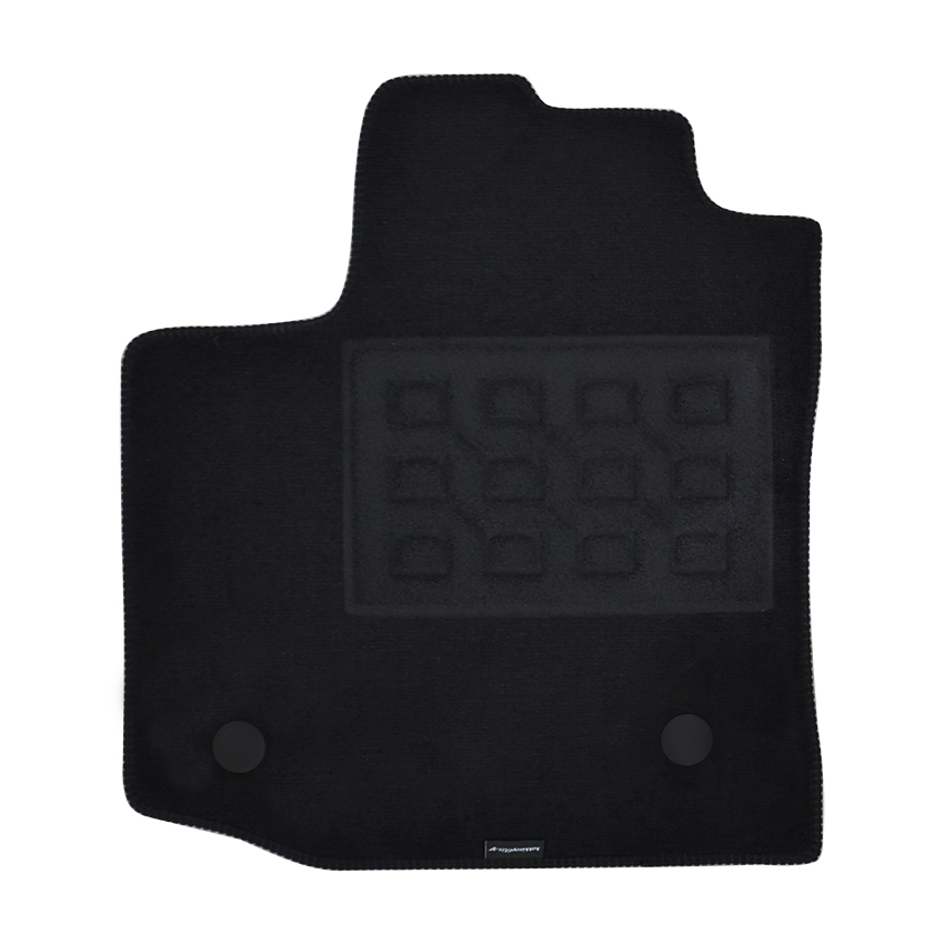 Πατάκια δαπέδου μοκέτας Superior μαύρα για Dacia Dokker 2τμχ