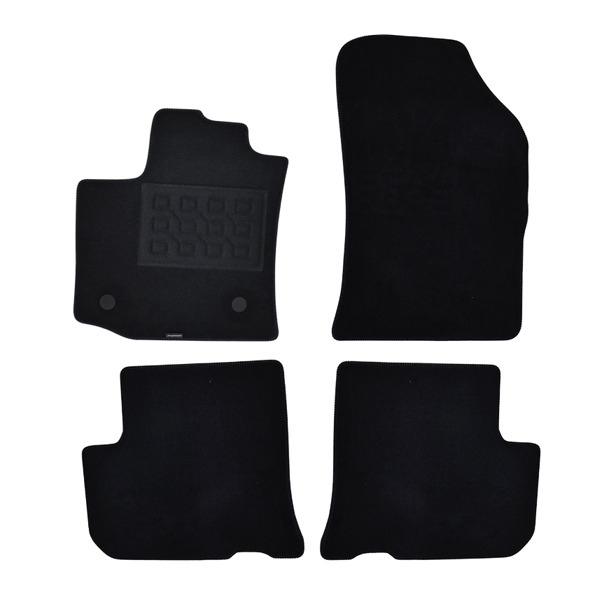 Πατάκια δαπέδου μοκέτας Superior μαύρα για Dacia Lodgy 4τμχ