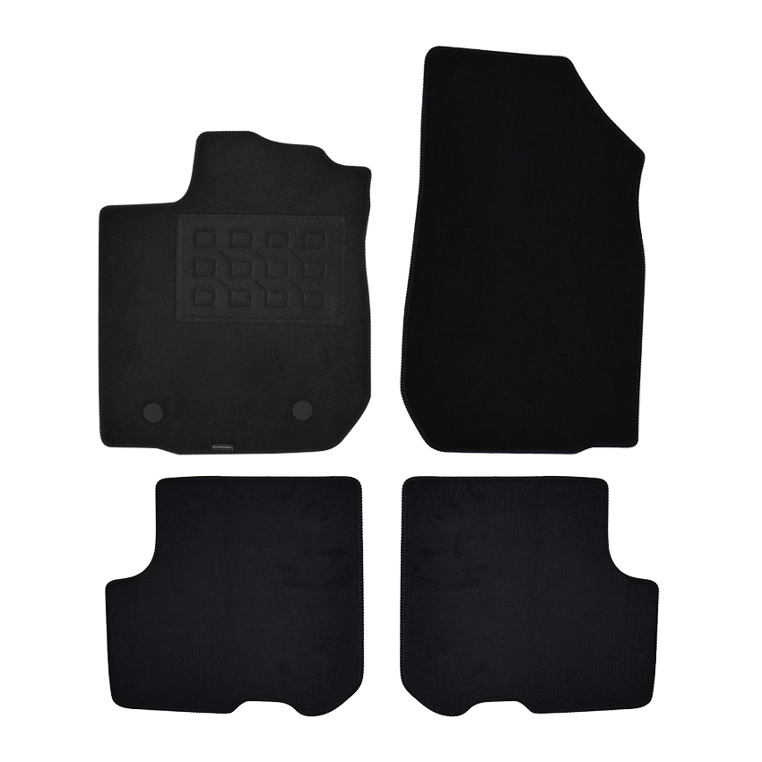 Πατάκια δαπέδου μοκέτας Superior μαύρα για Dacia Logan (II) 4τμχ