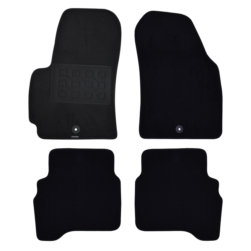 Πατάκια δαπέδου μοκέτας Superior μαύρα για Hyundai Atos 4τμχ