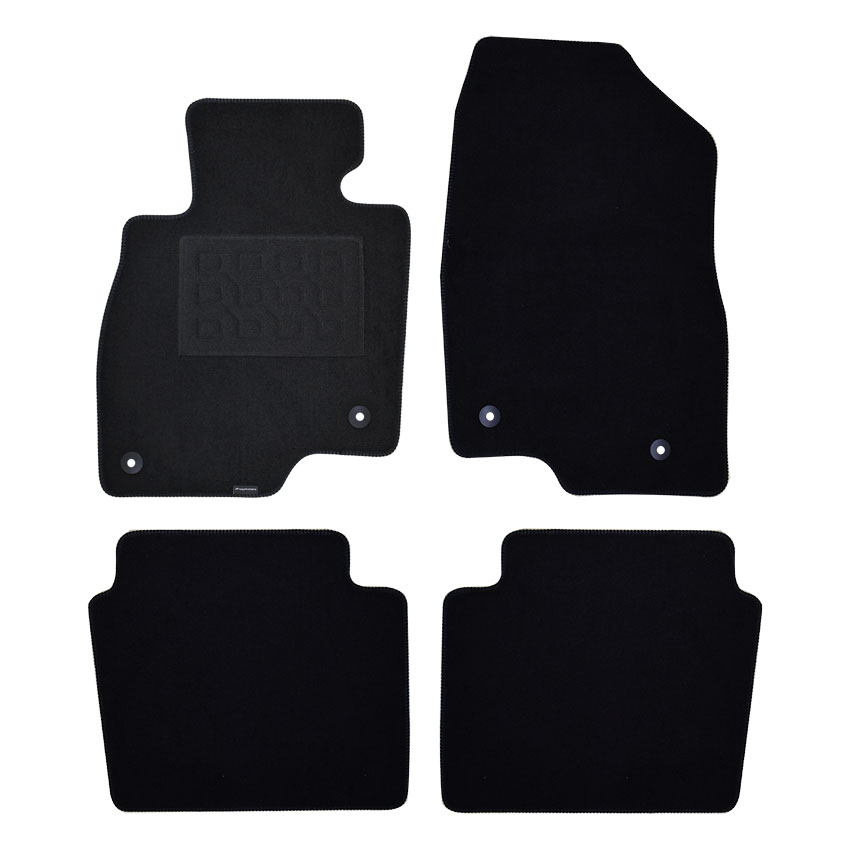 Πατάκια δαπέδου μοκέτας Superior μαύρα για Mazda 6 (III) 4τμχ