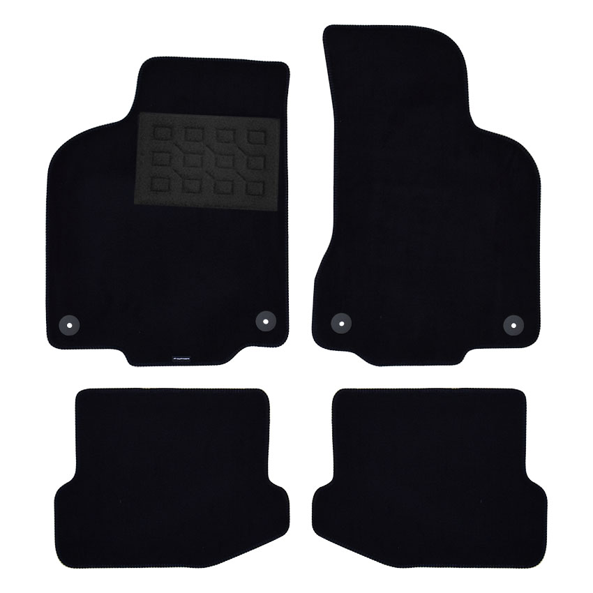 Πατάκια δαπέδου μοκέτας Superior μαύρα για Volkswagen Polo (ΙΙΙ) 4τμχ
