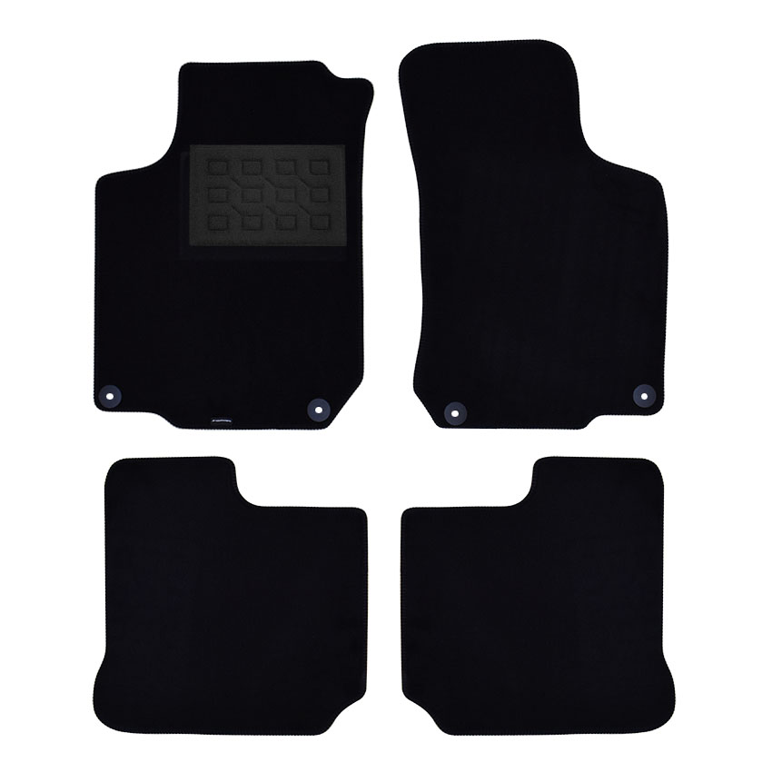 Πατάκια δαπέδου μοκέτας Superior μαύρα για Skoda Octavia (I) 4τμχ