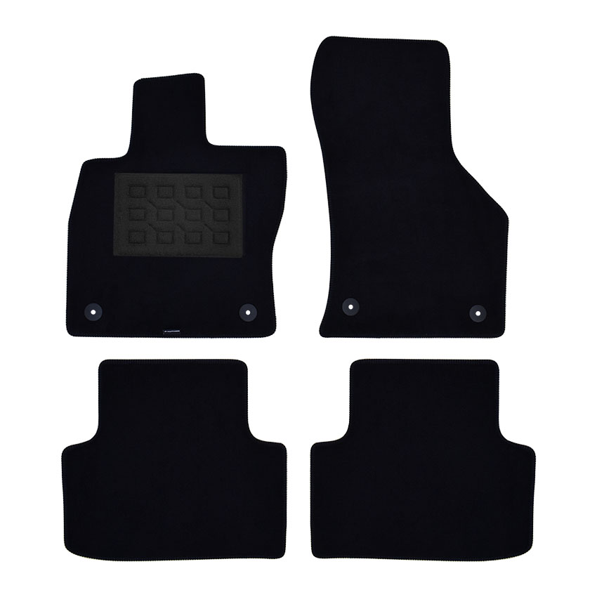 Πατάκια δαπέδου μοκέτας Superior μαύρα για Skoda Octavia (IV) 4τμχ