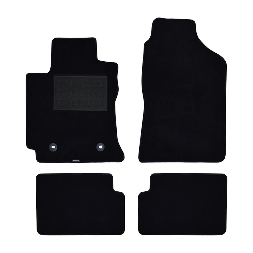 Πατάκια δαπέδου μοκέτας Superior μαύρα για Toyota Corolla Verso (II) 4τμχ