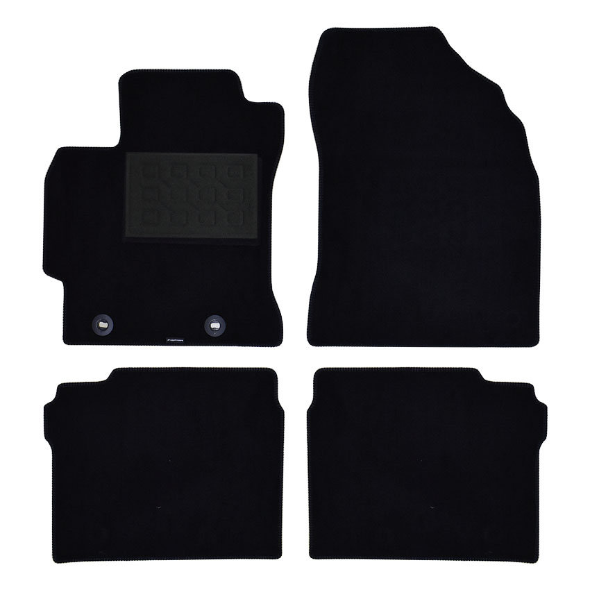 Πατάκια δαπέδου μοκέτας Superior μαύρα για Toyota Corolla (XI) 4τμχ