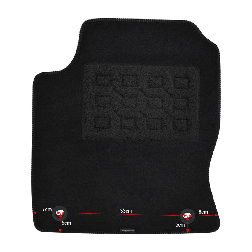 Πατάκια δαπέδου μοκέτας Superior μαύρα για Ford Focus I (facelift) 4τμχ