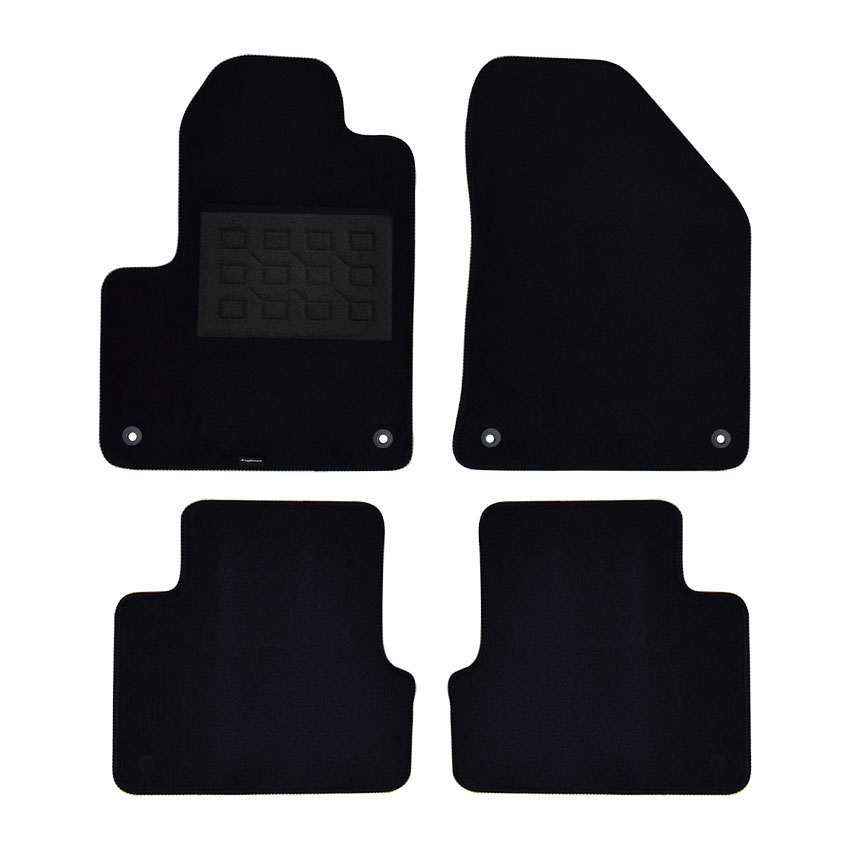 Πατάκια δαπέδου μοκέτας Superior μαύρα για Jeep Cherokee (KL) 4τμχ