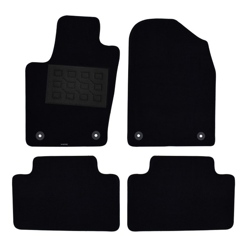 Πατάκια δαπέδου μοκέτας Superior μαύρα για Jeep Grand Cherokee IV (WK2) 4τμχ