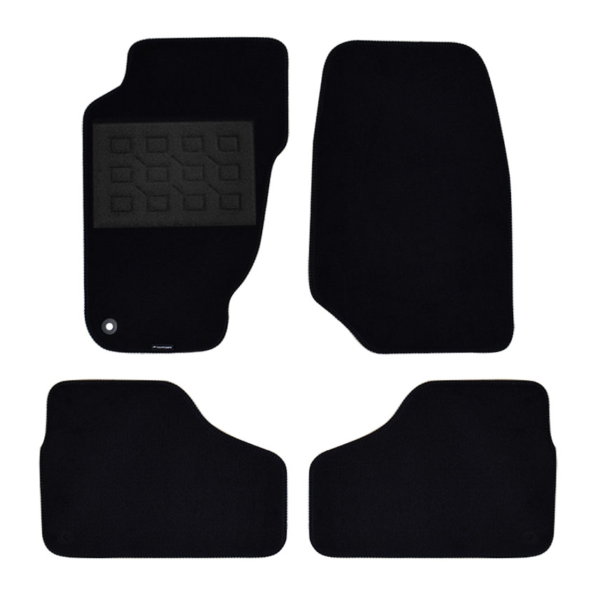Πατάκια δαπέδου μοκέτας Superior μαύρα για Jeep Cherokee (KJ) 4τμχ