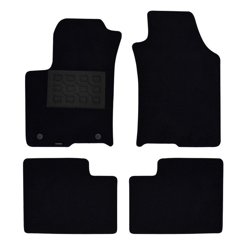 Πατάκια δαπέδου μοκέτας Superior μαύρα για Lancia Ypsilon (III) 4τμχ