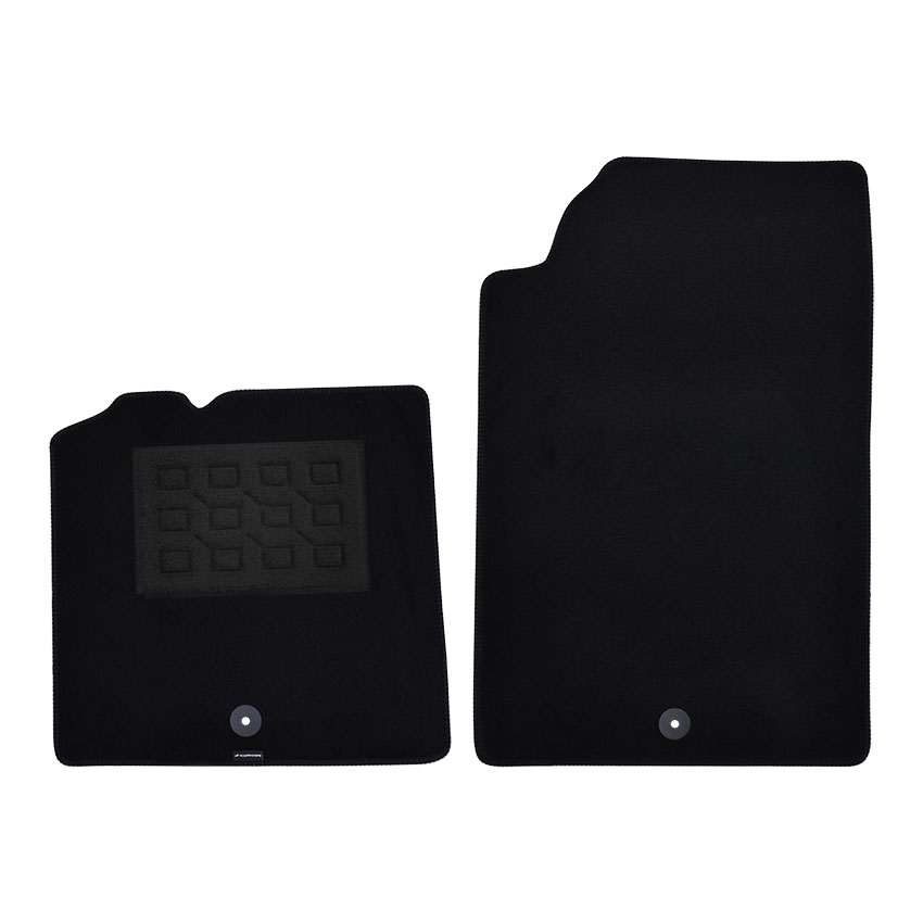 Πατάκια δαπέδου μοκέτας Superior μαύρα για Smart Fortwo (451) 2τμχ