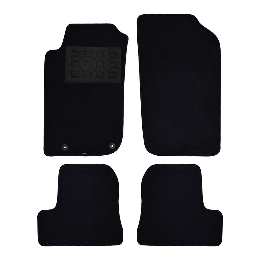 Πατάκια δαπέδου μοκέτας Superior μαύρα για Peugeot 206 CC 4τμχ