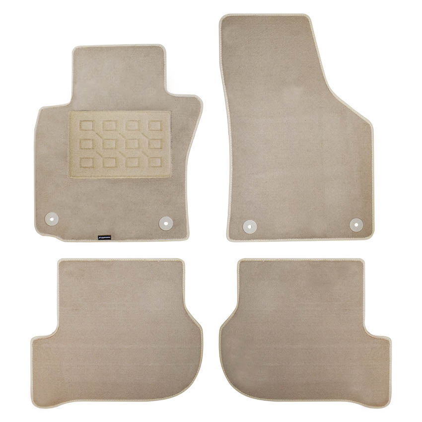 Πατάκια δαπέδου μοκέτας Superior μπεζ για Volkswagen Golf (V/VI) / Jetta (V) / Skoda Octavia 5 (II) 4τμχ