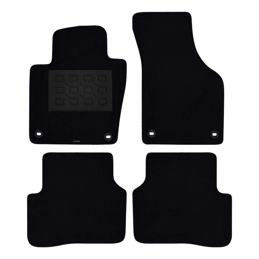 Πατάκια δαπέδου μοκέτας Superior μαύρα για Volkswagen Passat SW (B6)  / Passat SW (B7) / Passat CC 4τμχ