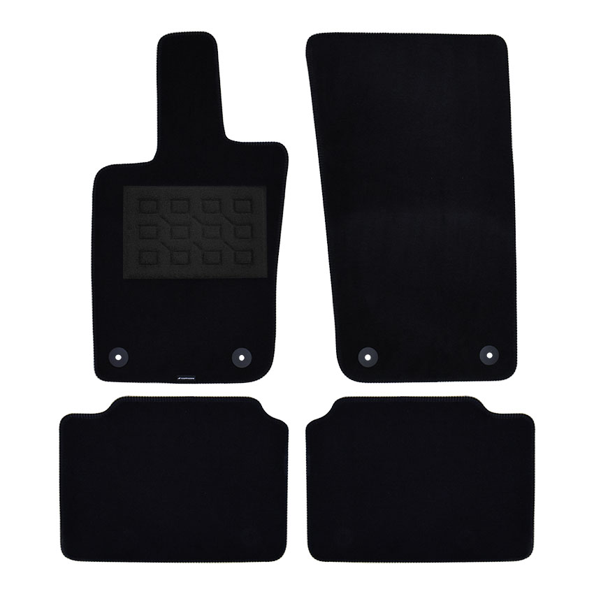Πατάκια δαπέδου μοκέτας Superior μαύρα για Porsche Panamera 4 / Panamera GTS 4τμχ