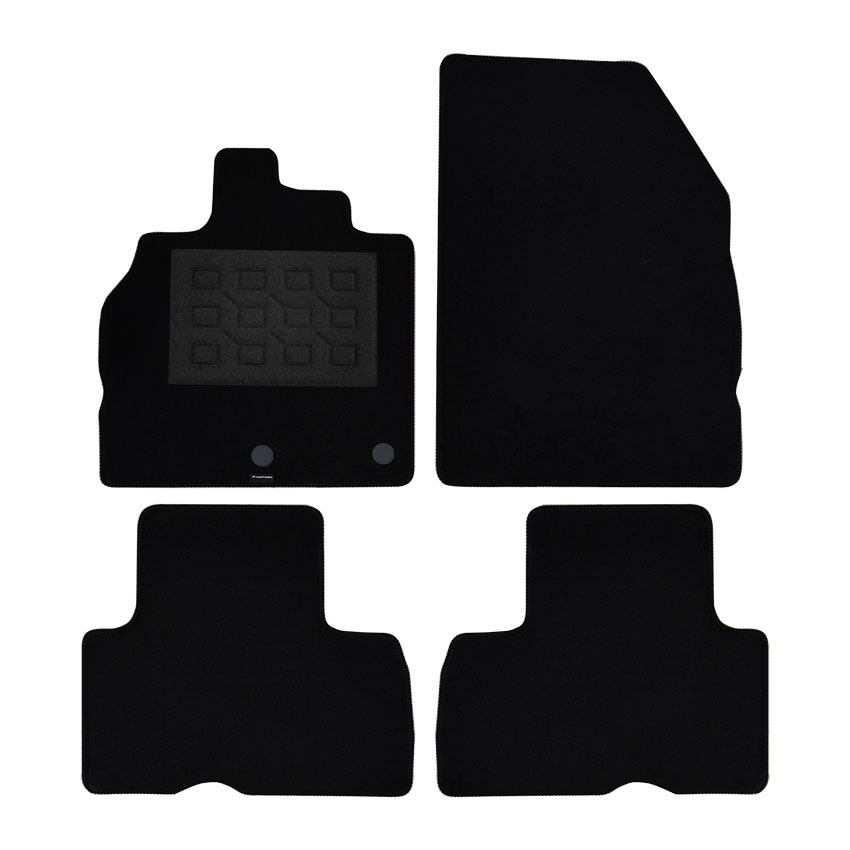 Πατάκια δαπέδου μοκέτας Superior μαύρα για Renault Scenic (III) 4τμχ