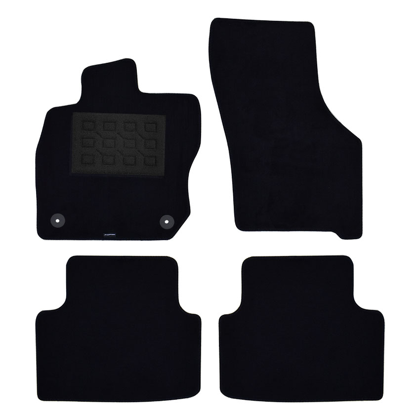 Πατάκια δαπέδου μοκέτας Superior μαύρα για Seat Leon (IV) eTSI 4τμχ