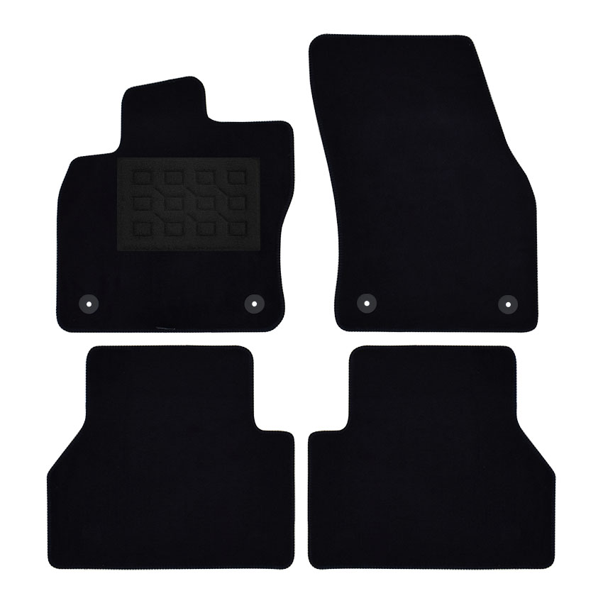 Πατάκια δαπέδου μοκέτας Superior μαύρα για Volkswagen Golf VIII eTSI 4τμχ