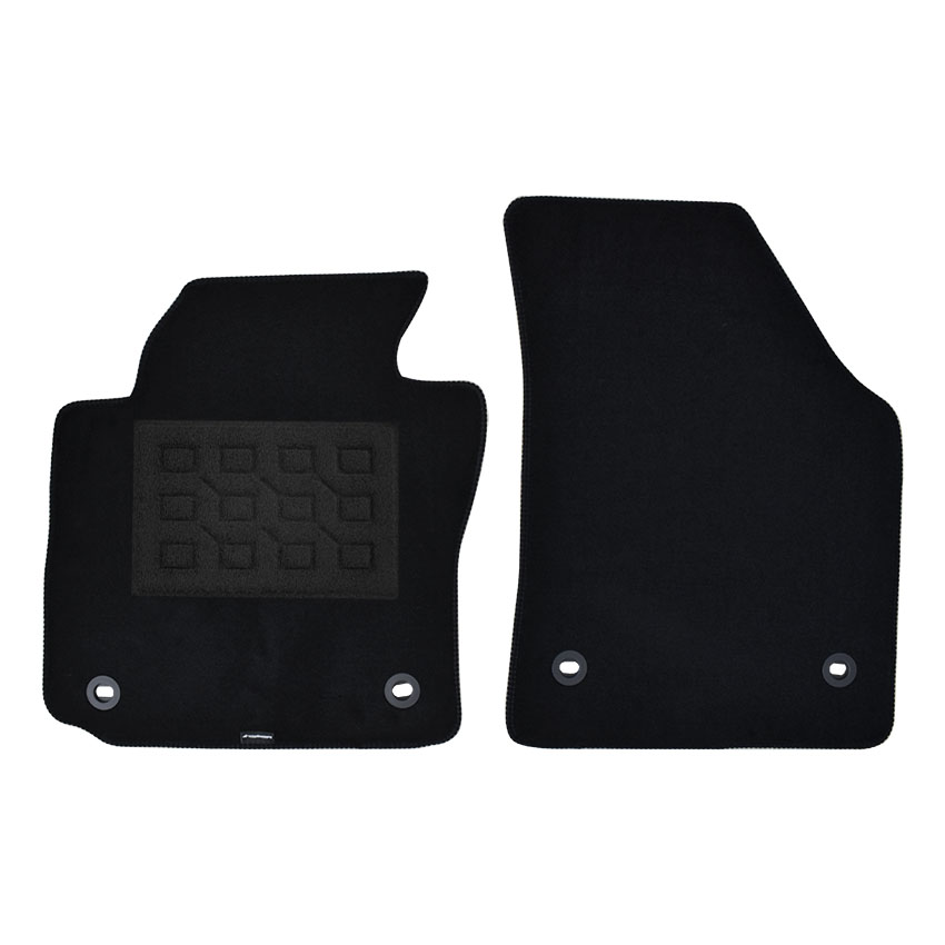 Πατάκια δαπέδου μοκέτας Superior μαύρα για Volkswagen Caddy ΙΙΙ 2τμχ