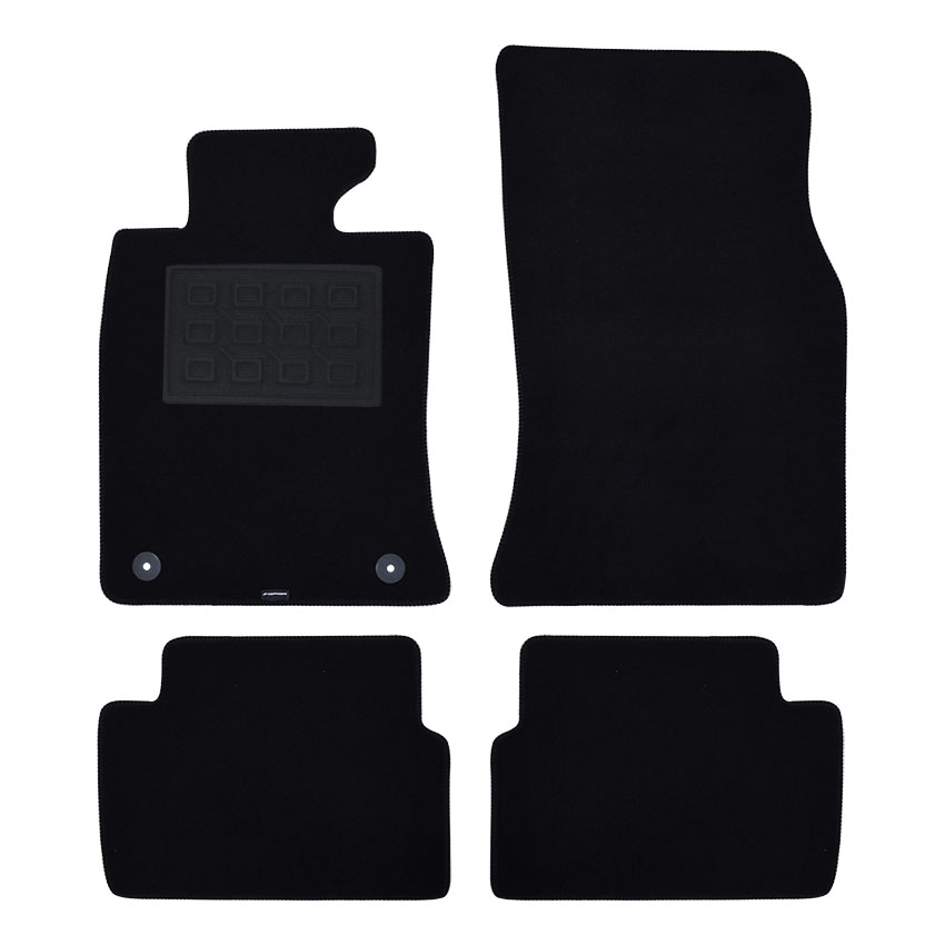 Πατάκια δαπέδου μοκέτας Superior μαύρα για Mini Clubman (R55) 4τμχ
