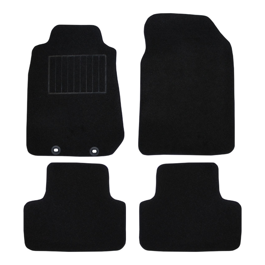 Μοκέτα Premium μαύρη για Isuzu D-Max (II) 4D με οβάλ κουμπώματα