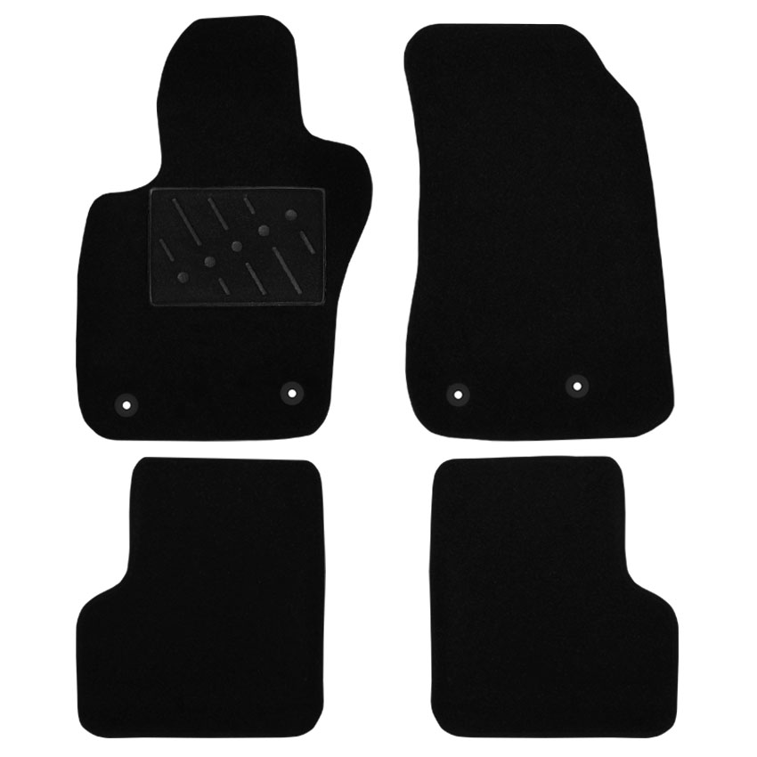 Μοκέτα Premium μαύρη για Jeep Renegade με στρογγυλά κουμπώματα 4τμχ