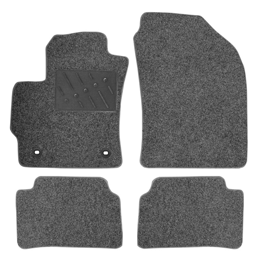 Μοκέτα Premium σταχτί για Toyota Corolla Hybrid XII με οβάλ κουμπώματα 4τμχ