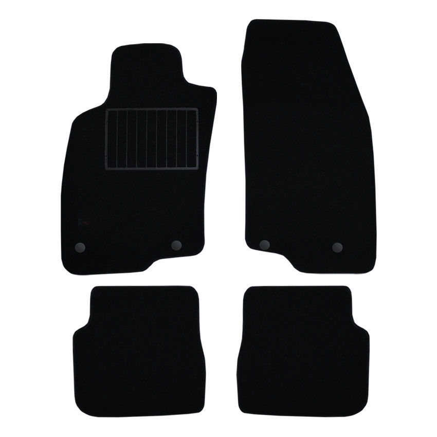 Μοκέτα Standard μαύρη για Alfa Romeo Mito με κουμπώματα