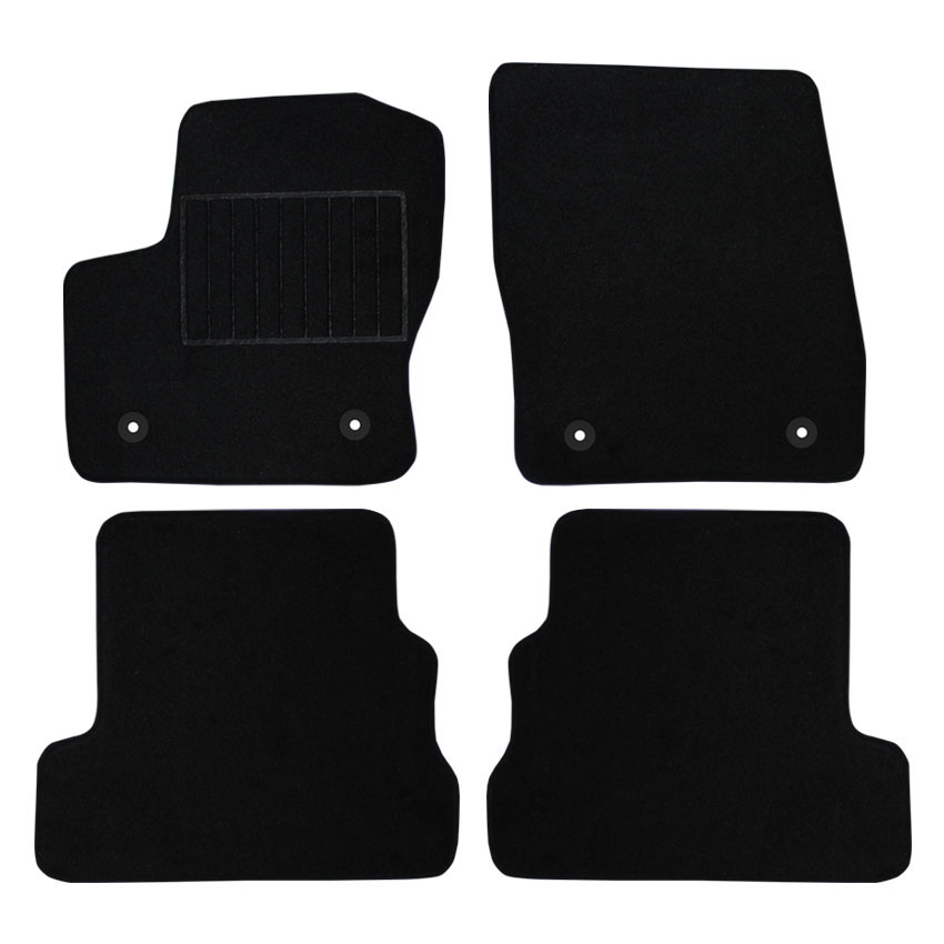 Μοκέτα Premium μαύρη για Ford Kuga (II) με κουμπώματα