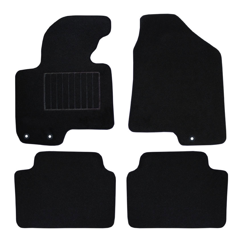 Μοκέτα Premium μαύρη για Kia Sportage (III) με κουμπώματα