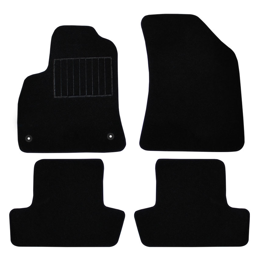 Μοκέτα Premium μαύρη για Peugeot 3008 (I) με κουμπώματα