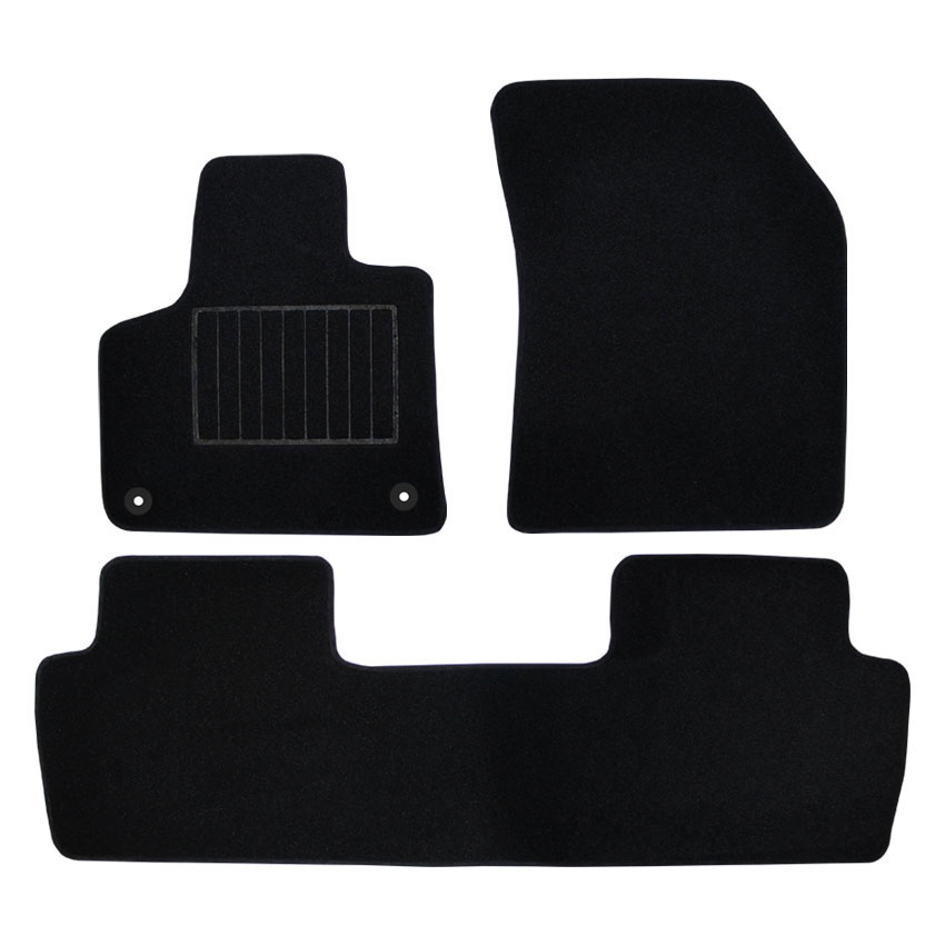 Μοκέτα Premium μαύρη για Peugeot 5008 (II) με κουμπώματα