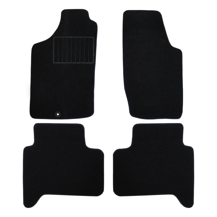 Μοκέτα Premium μαύρη για Nissan Navara D22 (4D) με στρογγυλά κουμπώματα