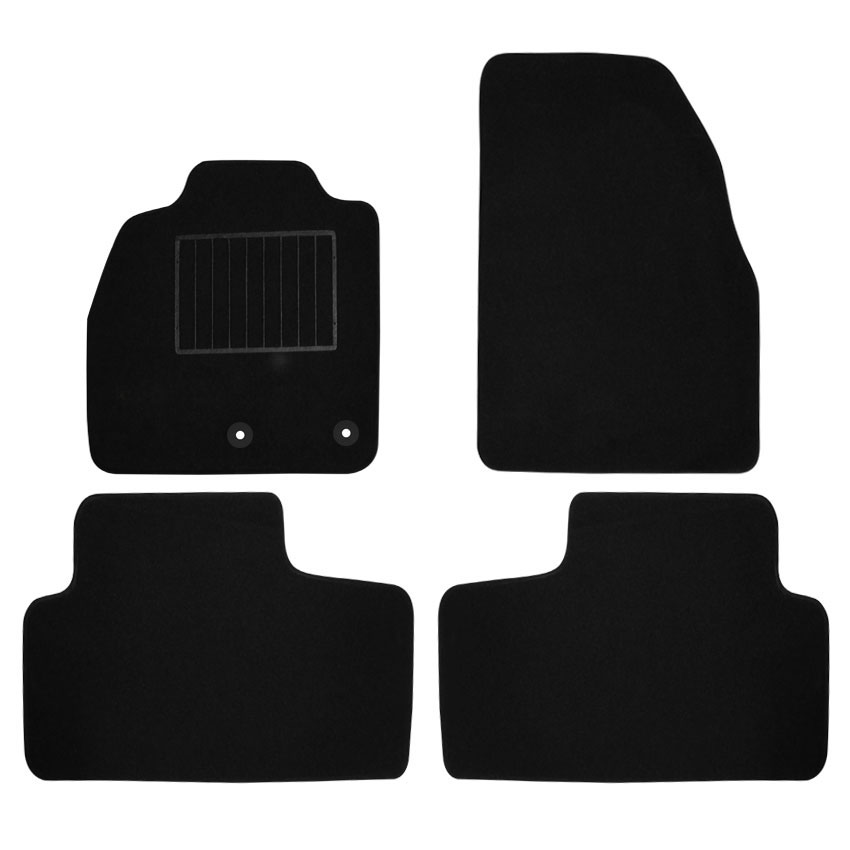 Μοκέτα Premium μαύρη για Renault Scenic III / Grand Scenic III με στρογγυλά κουμπώματα